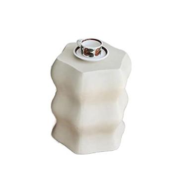 Imagem de Mesa de centro de design simples, mesa lateral interna e externa, mesa de destaque redonda de 35 cm, mesa de canto de pátio, banco de jardim, suporte de plantas, mesa de café pequena para sala de