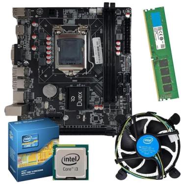 Imagem de Kit Upgrade COmputador PC Intel Core I3 Placa Mãe H61 8Gb Memoria Ram 