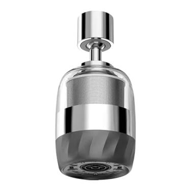 Imagem de predolo de cozinha extensível com filtro de água, substituição de bico de filtro, de pia giratória de 720°, extensão de 3 modos de, Cinza