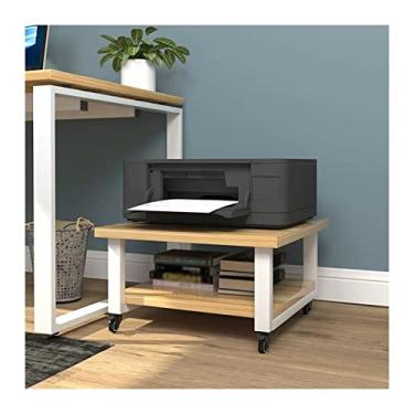 Imagem de URGDWEKJY Suporte de impressora, suporte de impressora para escritório, embaixo da mesa, suporte de impressora com rodas, suporte de impressora móvel, mesa de trabalho, para suporte de impressora de