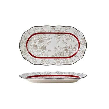 Imagem de Conjunto de pratos personalizados para uso doméstico, lazer, restaurante, negócio, cinza, prato de peixe de 30,5 cm