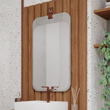 Imagem de Espelho Decorativo Monet 100% Mdf Cimento - Mgm Móveis, Cinza