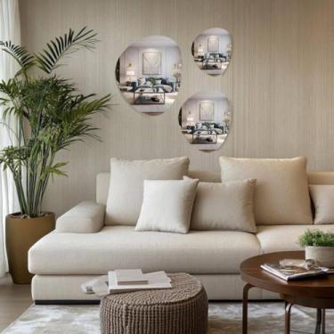 Imagem de kit 3 Espelho Decorativo Orgânico Lapidado Barato - ORNATO
