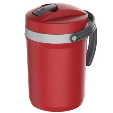 Imagem de Jarra Térmica Vermelha 2,5L Fliptop Não Pinga Suco Termolar