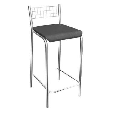 Imagem de Banqueta alta genova cromada kappe - KAPPESBERG