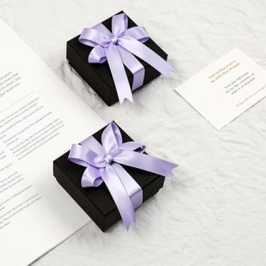 Imagem de Fita de cetim lavanda dupla face, fita de poliéster de 1,7 cm x 50 metros para embalagem de presente, artesanato, fabricação de laços, costura, buquê de flores, decoração de festa de casamento