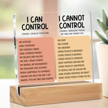 Imagem de Decoração de saúde mental terapeuta decoração de escritório para terapia conselheiro controle você mesmo sinal acrílico agradecimento presente para terapeuta 12