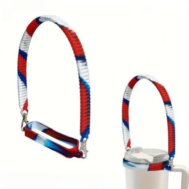 Imagem de Acessórios decorativos para garrafa de água esportiva Stanley Cup Tumblers Essentials Cup Strap and Flower Jewelry Charms Set para 400 ml, 850 g, 1,134 g