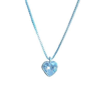 Imagem de Colar Feminino com Prata Ponto de Luz Coração Zircônia Corrente Veneziana Fecho Antifurto – Joia Minimalista e Antialérgica com Brilho Eterno e Design Sofisticado