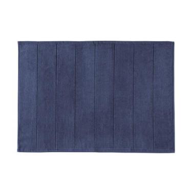 Imagem de Toalha de Piso Döhler Confort 100% Algodão Aveludado, Azul Marinho