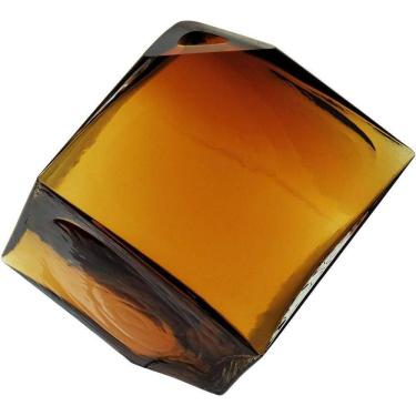 Imagem de Vaso Decorativo Enfeite Casa Vidro 11x11x11cm âmbar