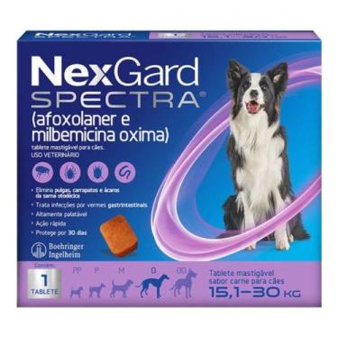 Imagem de Nexgard Spectra Antipulgas e Carrapatos Para Cães 15,1 a 30kg Com 1 Ta