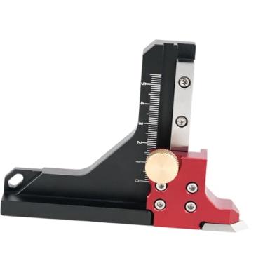 Imagem de harayaa Medidor de altura, instrumento de medição, régua triangular de esquadria, régua multifuncional para medição de profundidade, medidor de profundidade