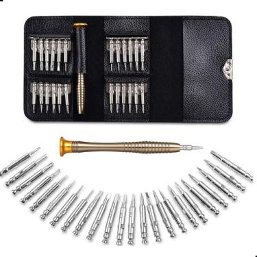 Imagem de Kit Luxo 24 Chaves Torx T2 T3 T4 T5 T6 T7 T8 T9 T10 15 Fenda - Precisi