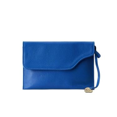Imagem de DANEAULT Bolsa tiracolo The Vicky Pebbled – Bolsa de couro granulado divertida e sedutora – leve e versátil – Bolsa feminina, Azul