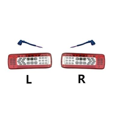Imagem de 1 Par de Lanternas Traseiras de LED 24V Compatíveis com Volvo Truck FMX 500 - Homologação E 82483074 82483073 21735299(L AND R PLUG)