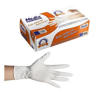 Imagem de Luva Descartávei Látex Com Pó Medix Tamanho G 100unidades