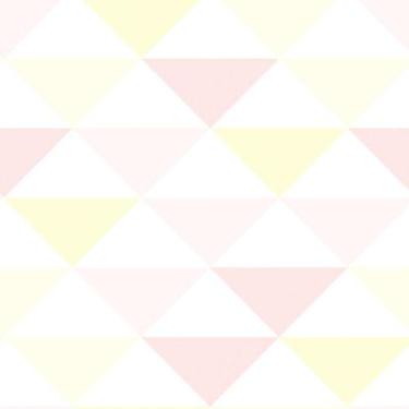 Imagem de Papel De Parede Triangulo Geométrico Amarelo Vermelho Lilás - LRP