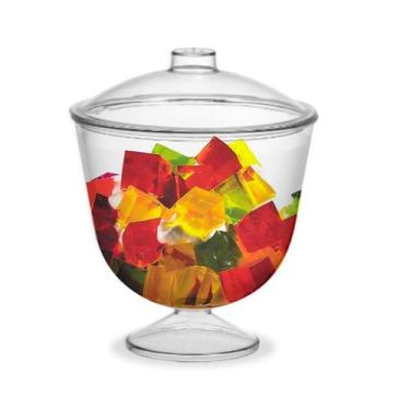 Imagem de Taça Acrílico Com Tampa 15X15Cm Balas Doces Festas 1500Ml - Tt