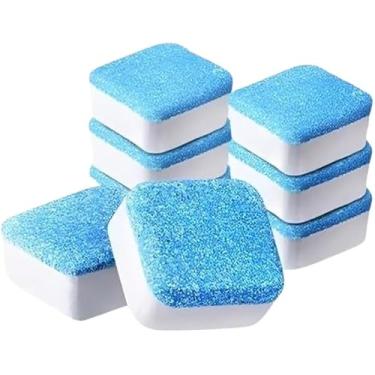 Imagem de Pastilhas de Limpeza para Máquina de Lavar Roupas e Louças – Kit 12 Unidades, Ação Efervescente Antibacteriana, Remove Odores e Resíduos, Compatível com Abertura Frontal e Superior