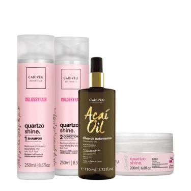Imagem de Kit Cadiveu Professional Quartzo Shine Shampoo Condicionador Máscara e