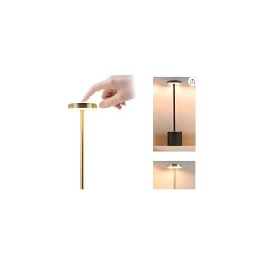 Imagem de Luminária LED Decorativa com USB, Recarregável, 3 Temperaturas de Cor, Toque Sensível, 10cm x 2,5cm, Plástico, Portátil, 250g