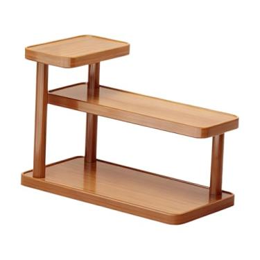 Imagem de Ｂｅｓｇａ Expositor de mesa para perfumes, organizador multifuncional de cosméticos em madeira, ideal para escritório e cozinha, 50cm