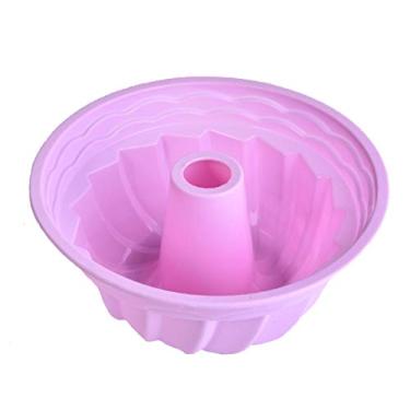 Imagem de Forma de Pudim Bolo Doces 23x10cm em Silicone Rosa