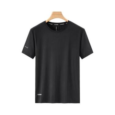 Imagem de Camiseta Masculina De Seda Gelada De Secagem Rápida, Gola Redonda, Man