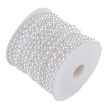 Imagem de Naroote Guirlanda de Contas de Linha Dupla de Algodão de 25 M para Decorações de Casamento, Decoração de Festa para Casamento, Natal, Acessórios de Joias DIY (branco, 25 M) (Branco Puro)