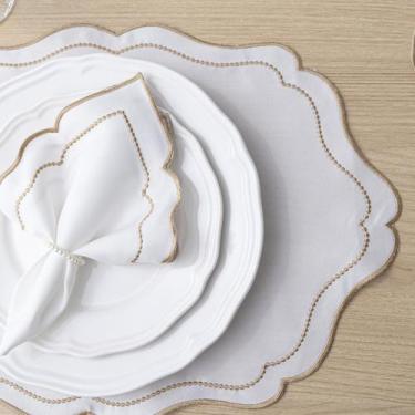 Imagem de Kit 12 Peças Mesa Posta 6 Lugares com Sousplat e Jogo Americano Realez