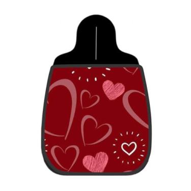 Imagem de Lixeira De Carro Organizador Lixinhocar Corações Traço Livre Vinho