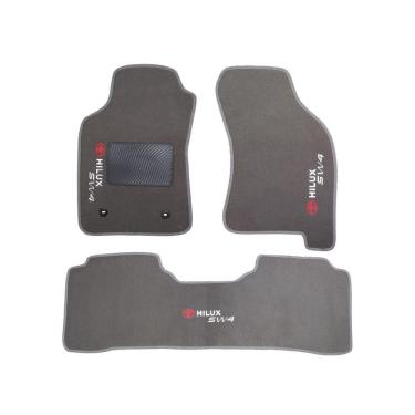 Imagem de Kit Tapete De Carpete Para Hilux Sw4 2012 Até 2017 Cinza
