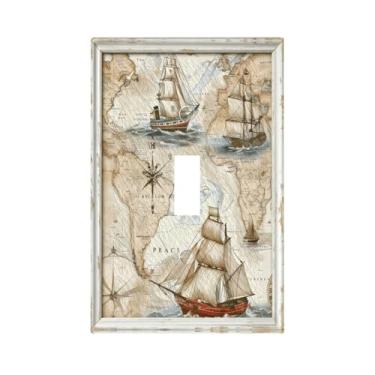 Imagem de Capas decorativas para interruptores de luz, moldura de navegação, placa de parede com interruptor único, capa decorativa para decoração de casa