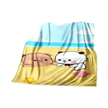 Imagem de Cobertor De Flanela Quente Para Crianças Com Estampa De Urso Em Desenh