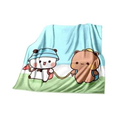 Imagem de Cobertor De Flanela Quente Para Crianças Com Estampa De Urso Em Desenh