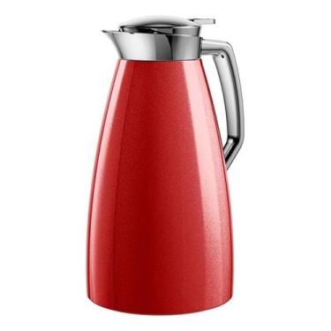 Imagem de Garrafa Térmica Emsa Quick Press Plaza Vermelha 1 Litro