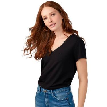 Imagem de Blusa Dudalina Decote V OU24 Preto Feminino, M
