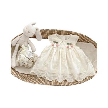 Imagem de Vestido De Verão Para Meninas Com Bordado De Flores, Saia Princesa Sem