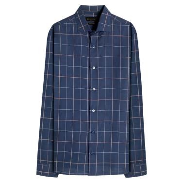 Imagem de Camisa Individual Mc Slim Xadrez Azul Marinho-Masculino