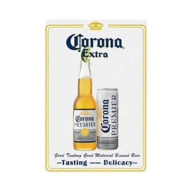 Imagem de Placa De Metal Retangular Vintage De Marca De Cerveja Para Decoração D