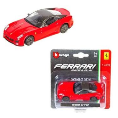 Imagem de Ferrari 599 GTO Vermelha Race e Play 1/64 Burago 56000