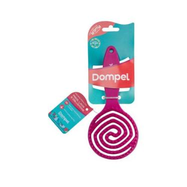 Imagem de Escova de Cabelo Desembaraçadora Pirulito Cor Rosa Escuro - Dompel