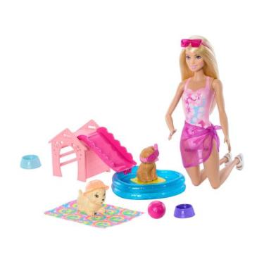 Imagem de Barbie Festa na Piscina com Cachorrinhos - Mattel, Festa na Piscina co