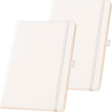 Imagem de Kit 2x Caderneta de Anotações 13,7x21cm 80 Fls Pautadas Branco - TopGe