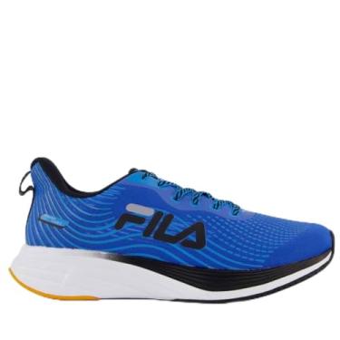 Imagem de Tenis Masculino Fila Racer Curve 2, Azul/Preto/Laranja, 41