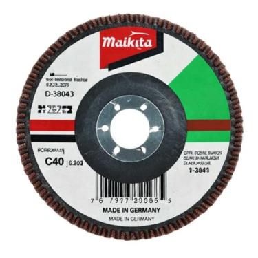 Imagem de Disco De Lixa Flap Makita 5 Polegadas Plano Grão C40 Alto Desbaste e A