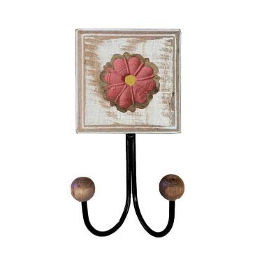 Imagem de Kit Banheiro 3 Peças Toalheiro Cabideiro Duplo Porta Papel Higiênico para Organização Artesanal em Madeira de Demolição