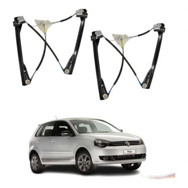 Imagem de Par Máquina de Vidro Elétrico Dianteira sem Motor Polo Após 02 [F103] Volkswagen Polo 2...