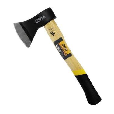 Imagem de Machadinha Lenhador Cabo Madeira 36CM Cabeça Quadrada 600G para Cortar Lenha e Acampamentos Dtools
